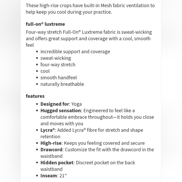 Lululemon Mix & Mesh Crop 21" Midnight In Navy Moroccan Blue/Light Horizon 4 - Picture 12 of 13